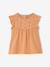 Embroidered short-sleeved T-shirt for baby girls old rose - vertbaudet enfant 