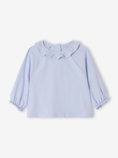 Pack of 2 long-sleeved t-shirts with ruffles ecru - vertbaudet enfant 