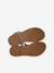 Leather Sandals for Girls brown+printed brown+turquoise+YELLOW LIGHT METALLIZED - vertbaudet enfant 
