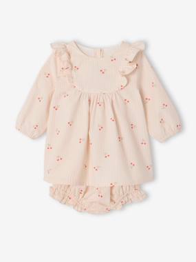 -Ensemble 2 pièces robe et bloomer cerises