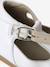 Baby girl's leather Mary Janes with buckle iridescent beige+white - vertbaudet enfant 
