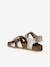 Open leather flower sandals gold - vertbaudet enfant 