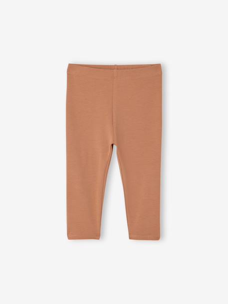 Lot de 2 leggings bébé fille BASICS LOT MARINE GRISE+noix de pécan+ocre - vertbaudet enfant 