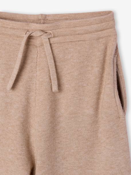 Girl's wide-leg trouser set marl beige - vertbaudet enfant 