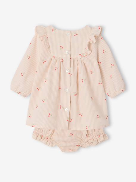 Set of 2 dress and bloomer with cherries ecru - vertbaudet enfant 