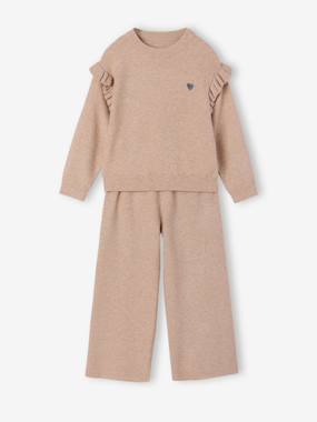 Girls-Outfits-Girl's wide-leg trouser set 