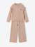 Girl's wide-leg trouser set marl beige - vertbaudet enfant 