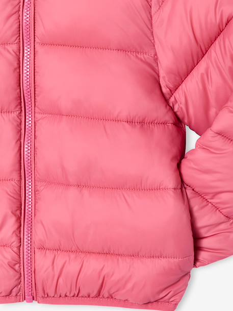 Doudoune fille légère à capuche marine+rose+vert de gris+vieux rose - vertbaudet enfant 