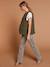 Adaptive Padded Jacket with Kangaroo Panel in Cotton Gauze for Maternity & Post-Maternity by ENVIE DE FRAISE ecru+khaki - vertbaudet enfant 