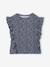 Girl's short-sleeved t-shirt with frills navy blue+sage green - vertbaudet enfant 