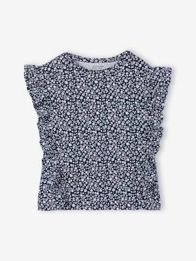 T-shirt manches courtes fille volants - vertbaudet enfant Fille-T-shirt manches courtes fille volants