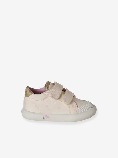 Touch-Fastening Trainers in Canvas for Baby Girls crystal blue+GREEN LIGHT ALL OVER PRINTED+printed pink+printed violet+set pink+White - vertbaudet enfant 