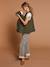 Adaptive Padded Jacket with Kangaroo Panel in Cotton Gauze for Maternity & Post-Maternity by ENVIE DE FRAISE ecru+khaki - vertbaudet enfant 