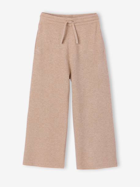 Girl's wide-leg trouser set marl beige - vertbaudet enfant 