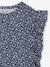 Girl's short-sleeved t-shirt with frills navy blue+sage green - vertbaudet enfant 