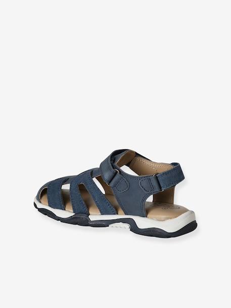 Boys' leather buckle sandals set blue - vertbaudet enfant 