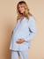 Pyjamas for Maternity in Cotton Gauze, ENVIE DE FRAISE ecru+striped blue - vertbaudet enfant 