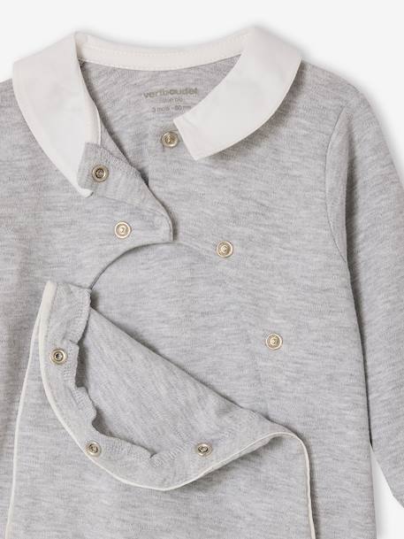 Sleepsuit in organic cotton marl grey - vertbaudet enfant 