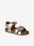 Open leather flower sandals gold - vertbaudet enfant 