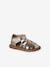Closed leather sandals gold - vertbaudet enfant 