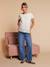 Maternity wide leg jeans double stone - vertbaudet enfant 