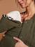 Adaptive Padded Jacket with Kangaroo Panel in Cotton Gauze for Maternity & Post-Maternity by ENVIE DE FRAISE ecru+khaki - vertbaudet enfant 