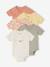 Pack of 5 floral short-sleeved bodysuits rose - vertbaudet enfant 