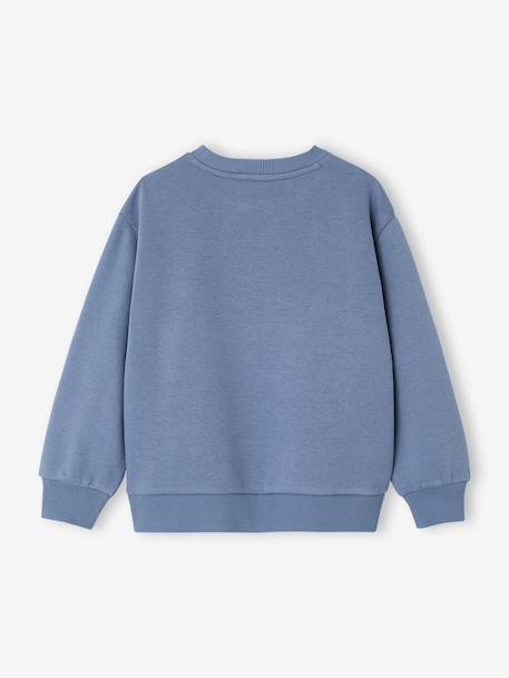 Round-neck sweatshirt with surf print chambray blue+ecru - vertbaudet enfant 