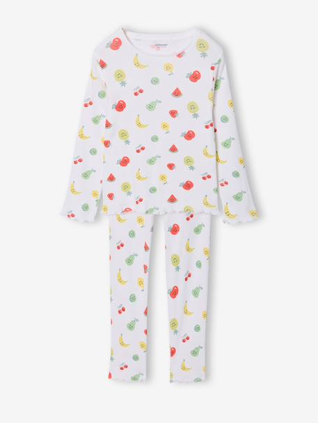 Pack of 2 girls' long-sleeved pyjamas ecru - vertbaudet enfant 