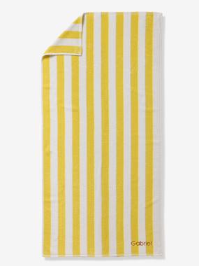 Bedding & Decor-Bathing-Striped Bath Towel with Recycled Cotton, Transat