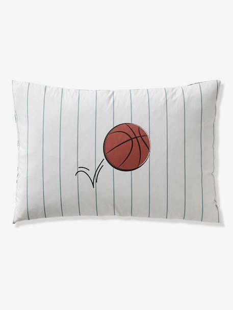 Duvet Cover & Pillowcase Set with Recycled Cotton, BASKETBALL ecru - vertbaudet enfant 