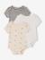 Pack of 3 short-sleeved dog print bodysuits for babies anthracite - vertbaudet enfant 