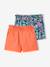 Pack of 2 Pairs of Shorts for Girls aqua green+navy blue+tangerine - vertbaudet enfant 