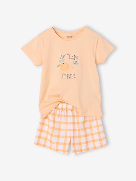 Pack of 2 girls' cotton pyjama shorts pale yellow - vertbaudet enfant 