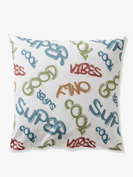 Duvet Cover & Pillowcase Set with Recycled Cotton, BASKETBALL ecru - vertbaudet enfant 