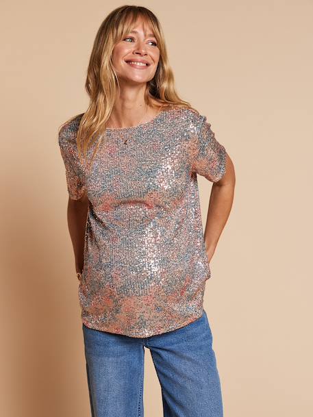 Sequin nursing clothes t-shirt multicoloured - vertbaudet enfant 