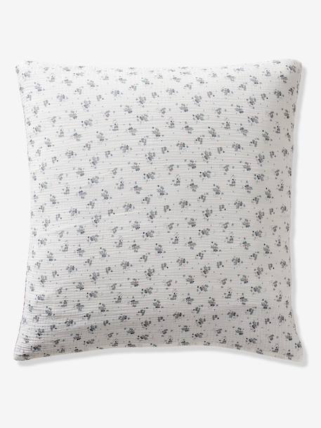 Duvet cover and pillowcase set in RETRO FLOWERS cotton gauze, with recycled cotton printed pink - vertbaudet enfant 