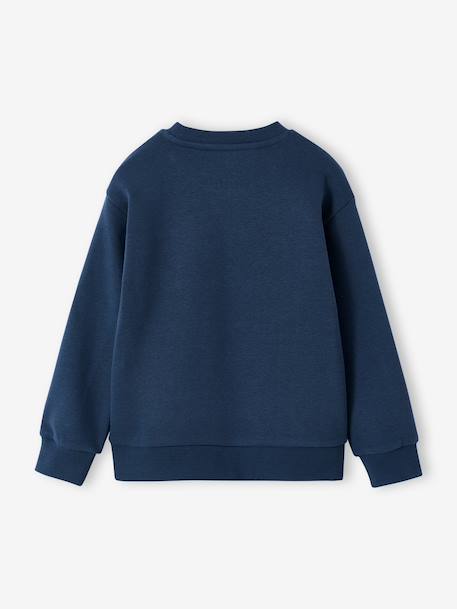 Boys’ Brushed Fleece Sweatshirt night blue+olive - vertbaudet enfant 