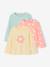Lot de 3 t-shirts fille fantaisie manches longues anthracite+bleu grisé+corail+indigo+rose - vertbaudet enfant 