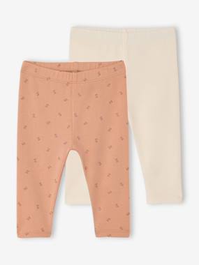 Lot de 2 leggings bébé Basics  - vertbaudet enfant