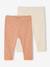 Pack of 2 Basics baby leggings rose+sage green - vertbaudet enfant 