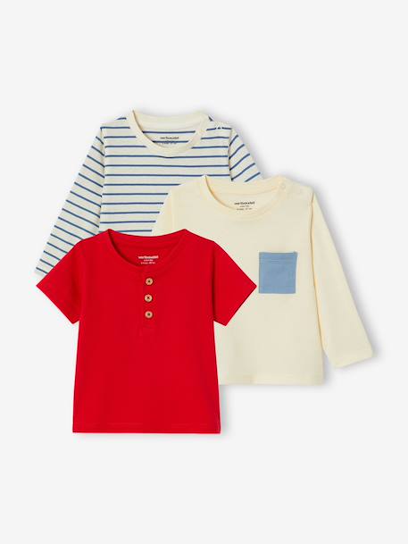 Pack of 3 baby t-shirts red - vertbaudet enfant 
