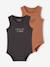 Pack of 2 organic cotton boy's bodysuits anthracite - vertbaudet enfant 