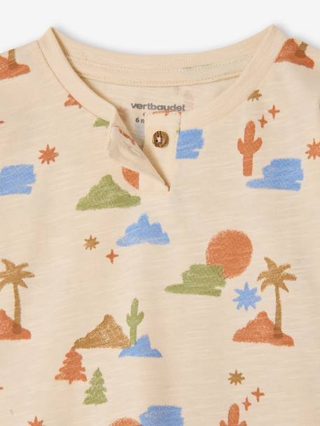Set of T-shirt and trousers for baby boys printed beige - vertbaudet enfant 