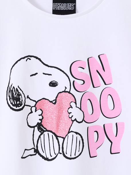 Girls' short-sleeved SNOOPY t-shirt white - vertbaudet enfant 