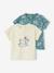 Pack of 2 short-sleeved t-shirts for babies ecru - vertbaudet enfant 