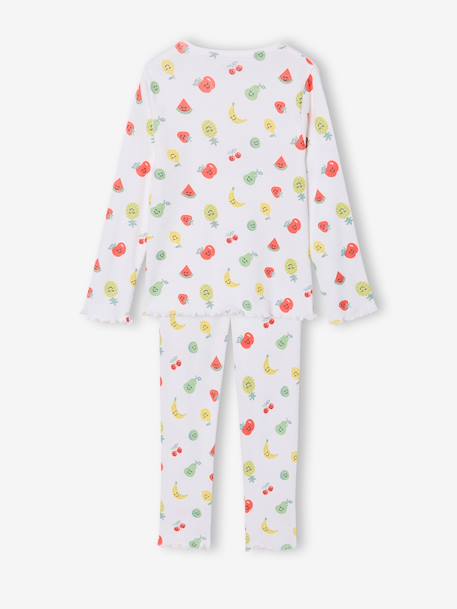 Pack of 2 girls' long-sleeved pyjamas ecru - vertbaudet enfant 