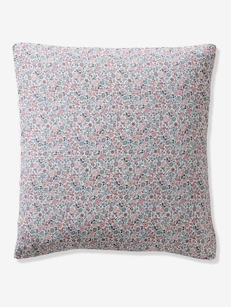 Duvet cover and pillowcase set in RETRO FLOWERS cotton gauze, with recycled cotton printed pink - vertbaudet enfant 