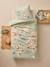 Bedding set with duvet cover and pillowcase, ANIMAL WORLD TOUR design, made with recycled cotton sage green - vertbaudet enfant 