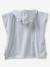 Baby Animals Bath Poncho, with Recycled Cotton printed white+striped blue - vertbaudet enfant 